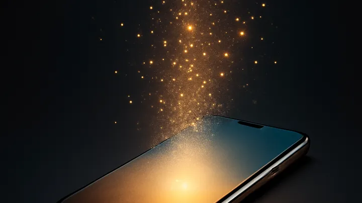 3666 BAT COM Modern phone with glowing screen